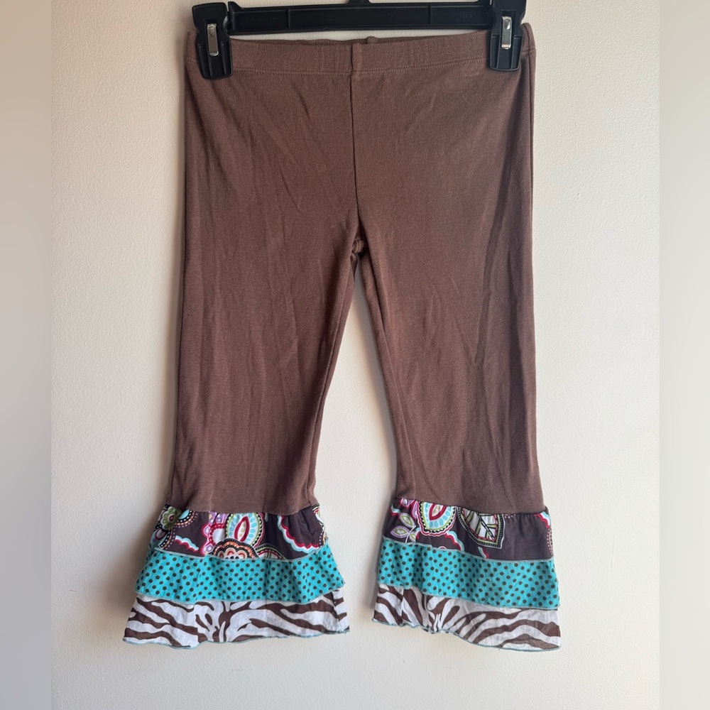 Girls Ann Loren Brown Flare Pants Size 7/8